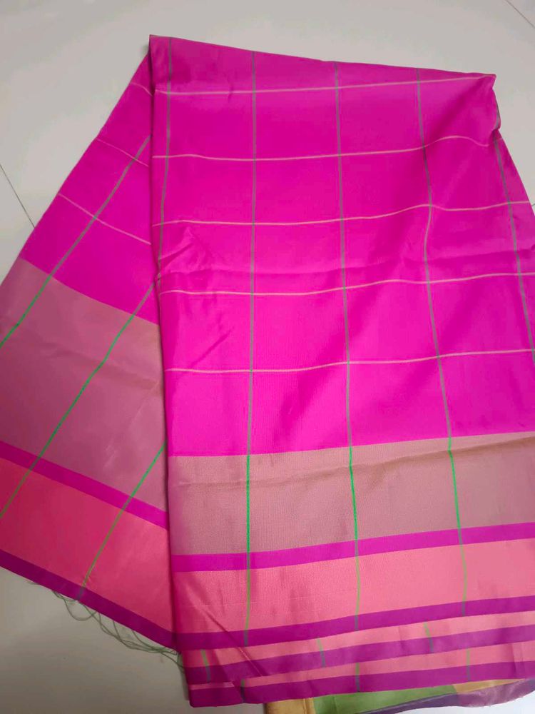 Pink Soft Silk Saree