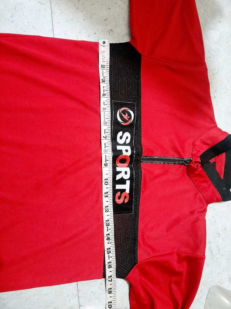 Red Sports T-shirt And Pant Set