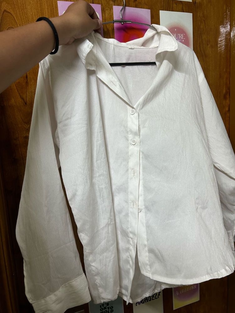 Classic White Button-Down Shirt