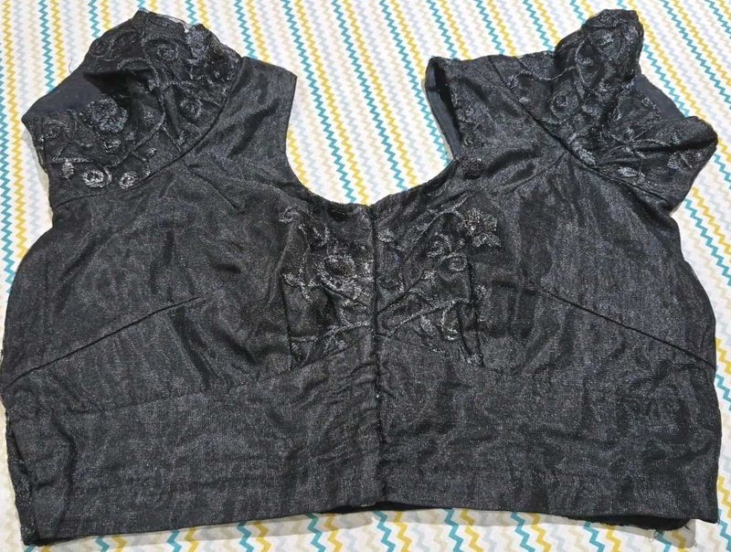 Stylish Black Embroidered Blouse