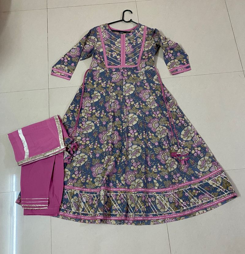 Combo Women's Cotton Anarkali + Here&amp;Now KPD