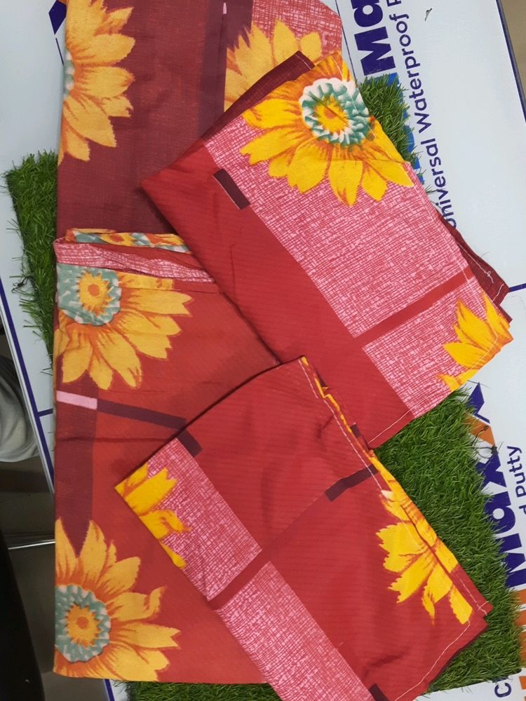 💥 TC Cotton Double Bedsheet With 2 Pillow Covers
