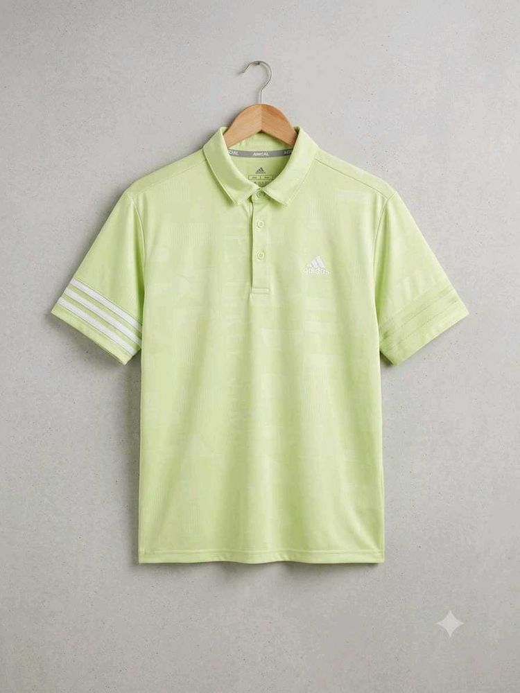 Adidas Men's Lime Green Polo Shirt