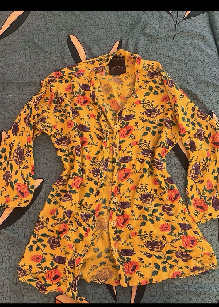Floral Print Button-Up