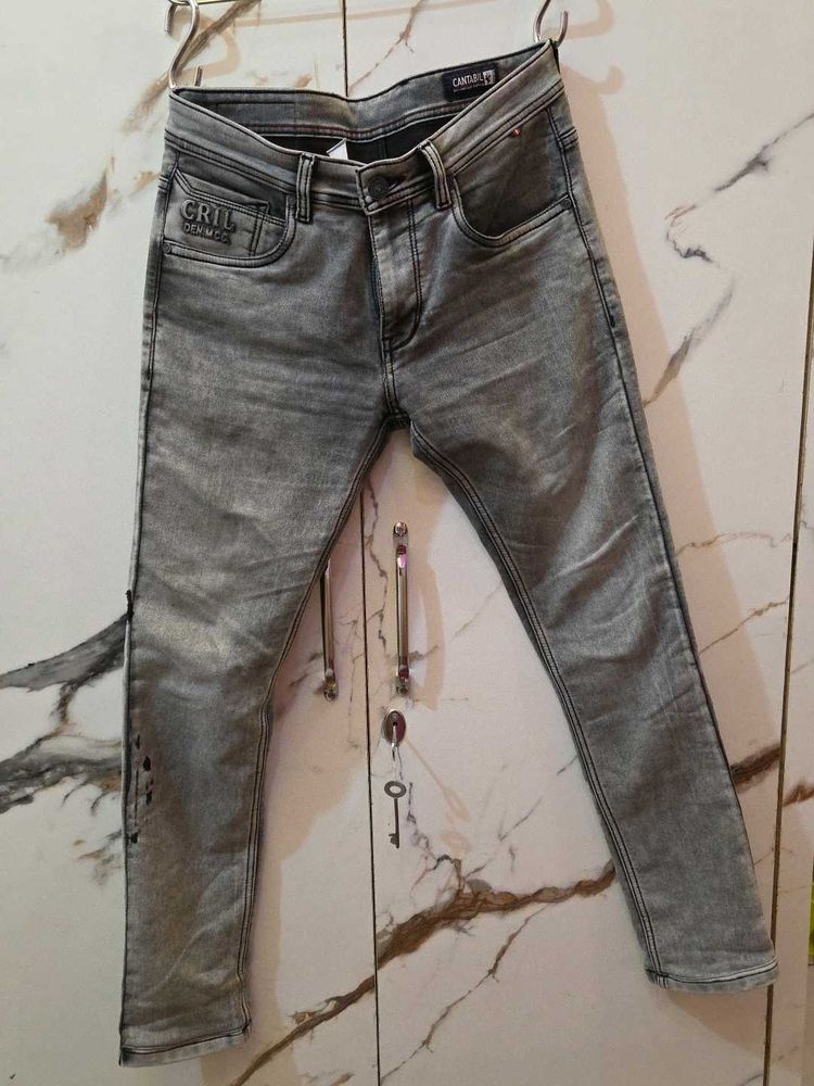 Cantabil Gray Denim Jeans