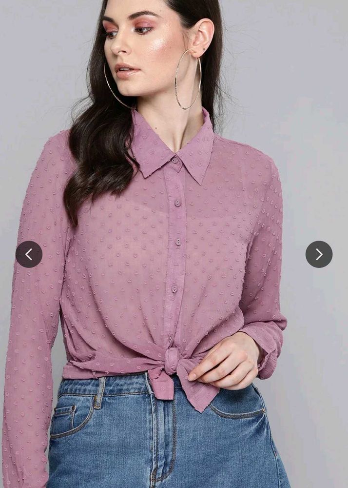 Chic Purple Textured Shirt