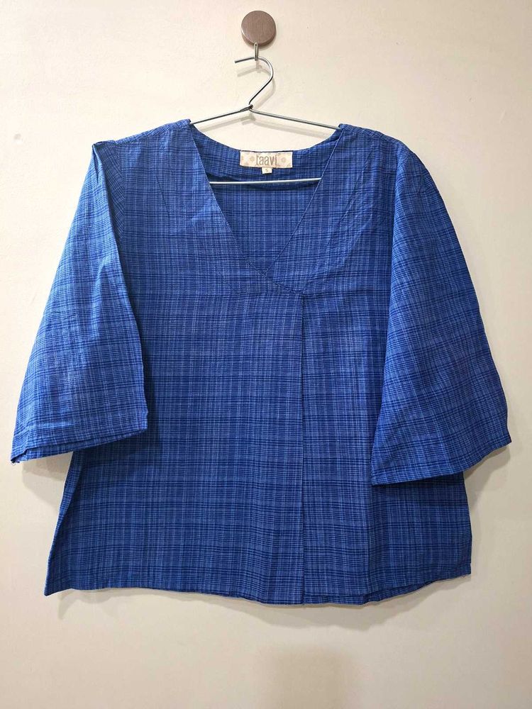 Taavi Blue Cotton Top