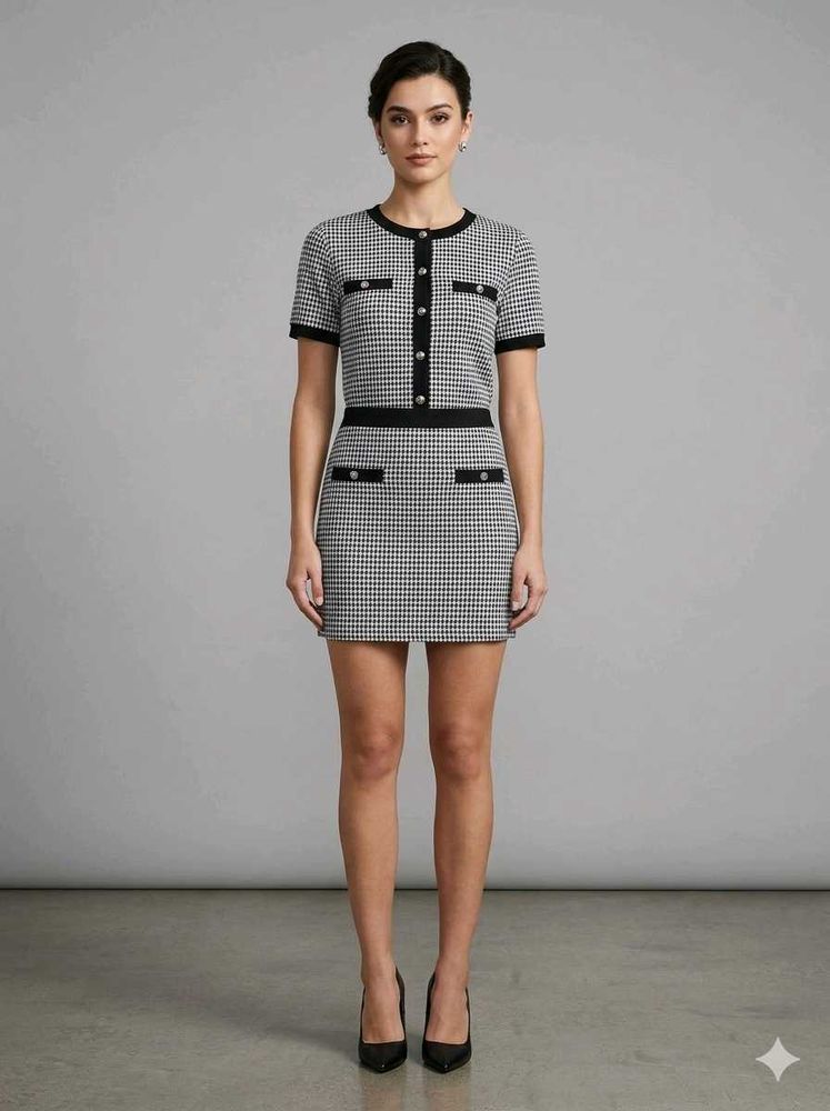 Style Union Chic Gingham Co-ord Set black n white