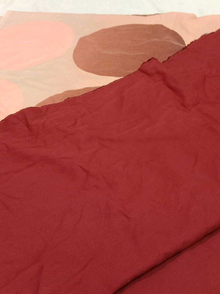 unstitched cherry colour cloth