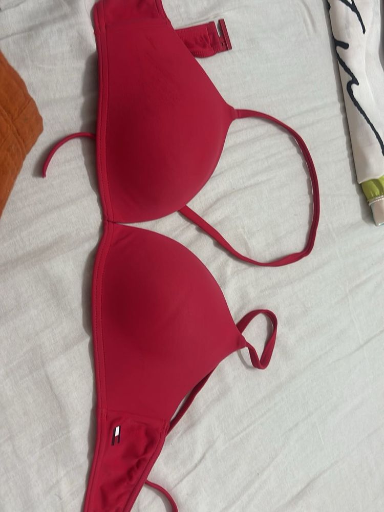 Vibrant Red Padded Bra