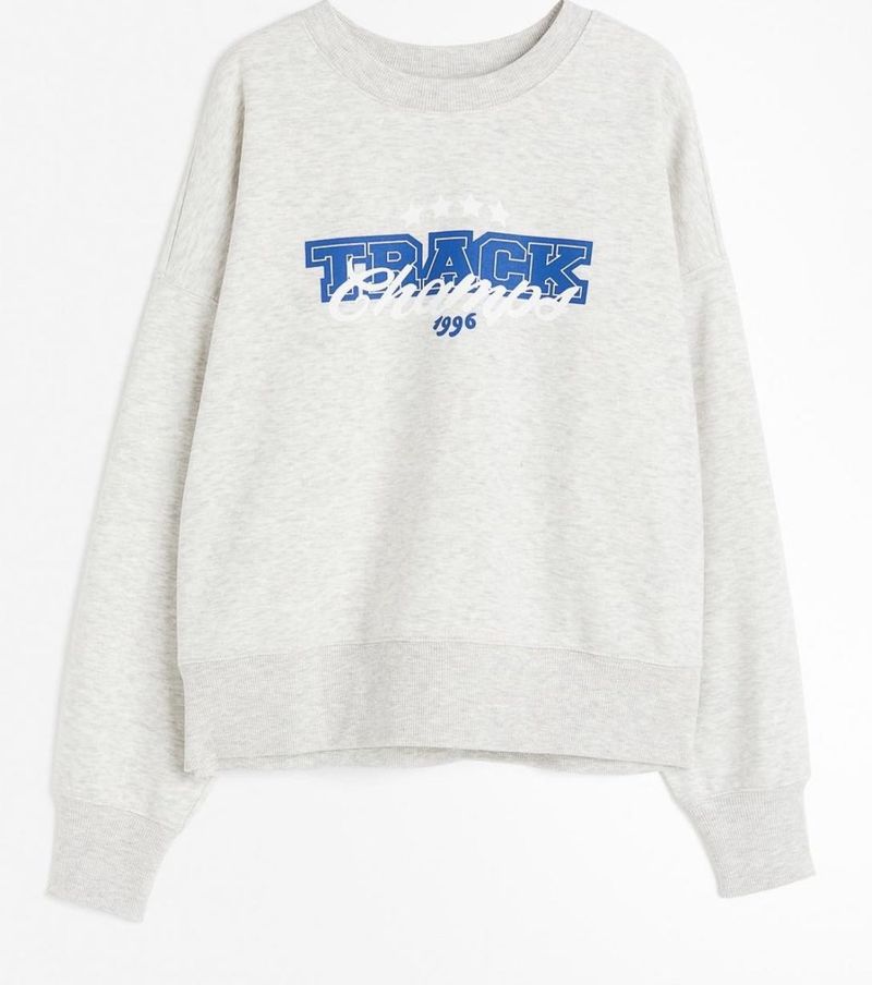 H&amp;M Grey "TRACK" Sweatshirt