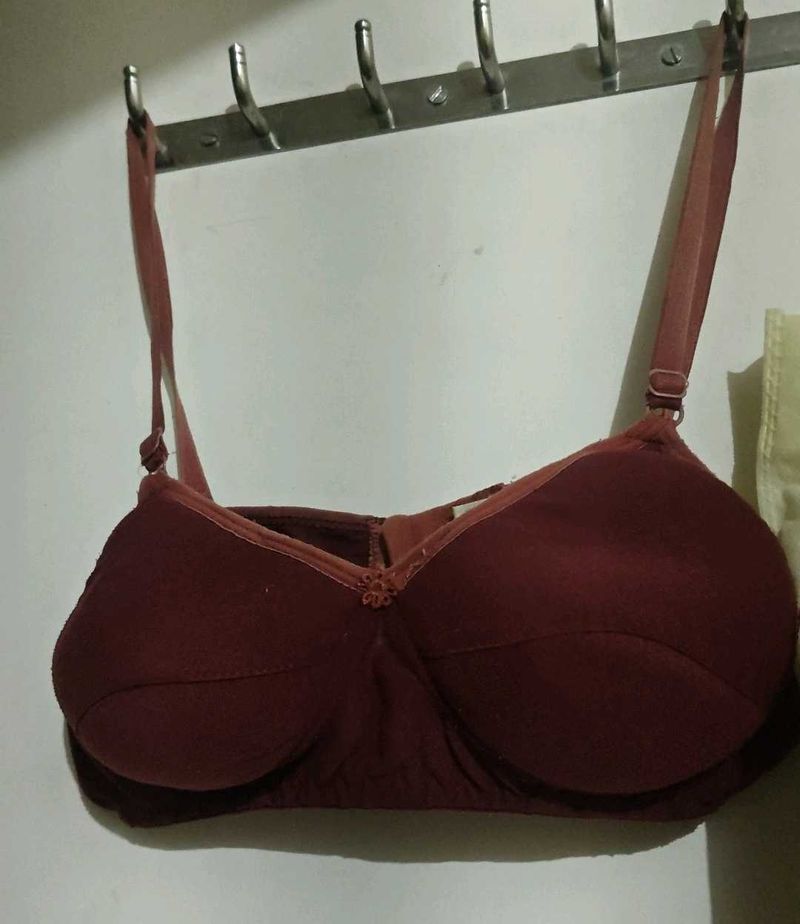 Maroon Full Coverage Bra