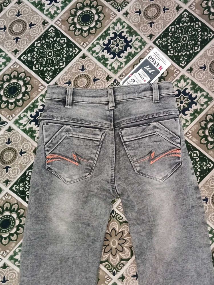 Stylish Acid Wash Denim Jeans