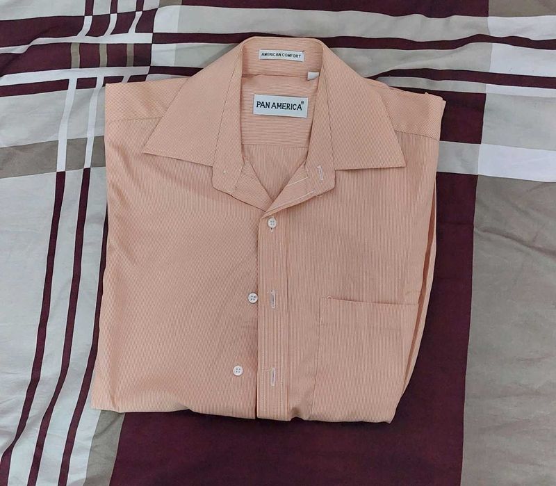 Classic Pan America Men's Peach Shirt