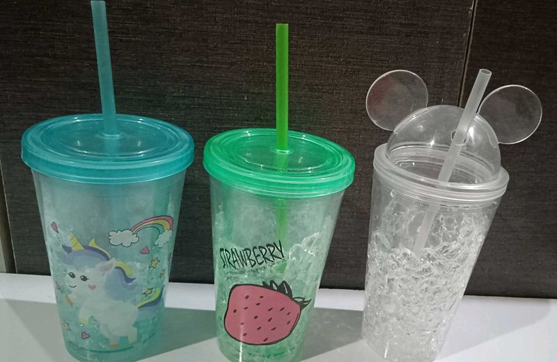 Fun Tumblers with Straws
