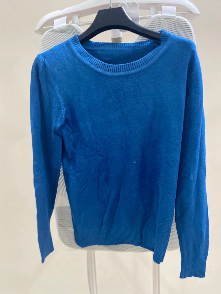Vibrant Blue Crewneck Sweater