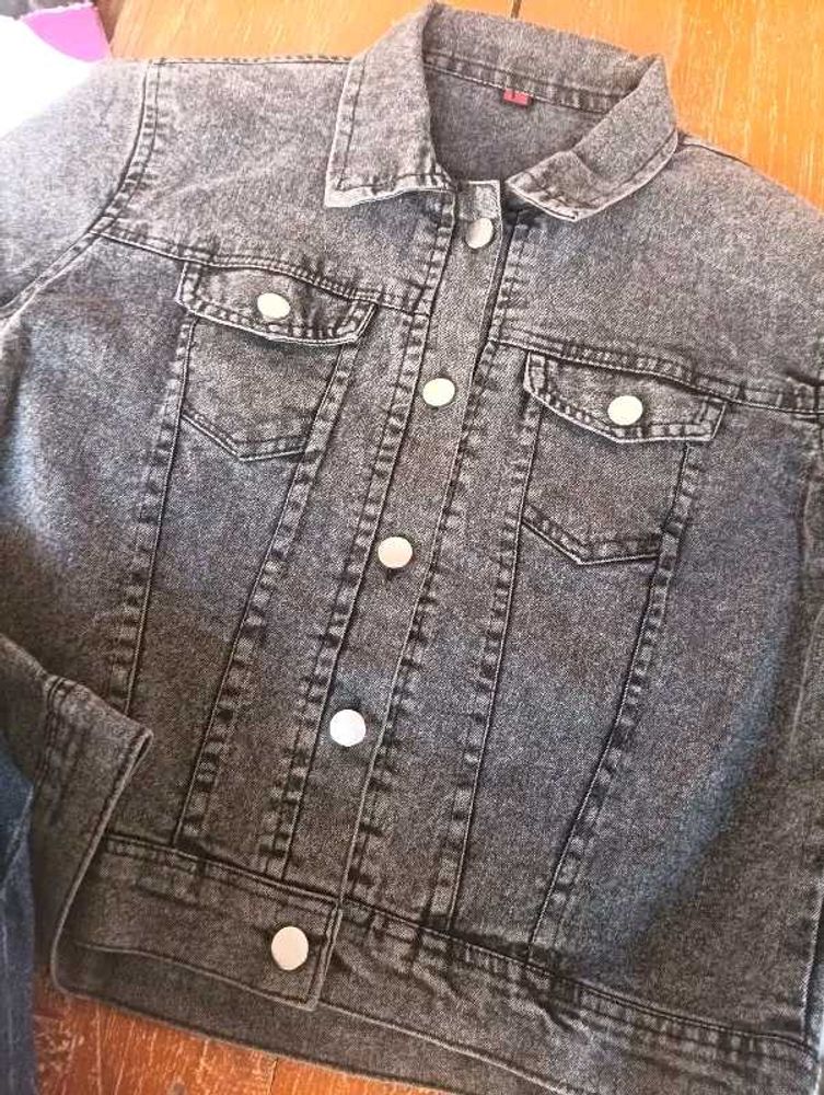 Gray Wash Denim Jacket
