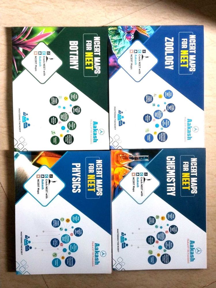 Aakash NCERT Maps for NEET 4 Book Set