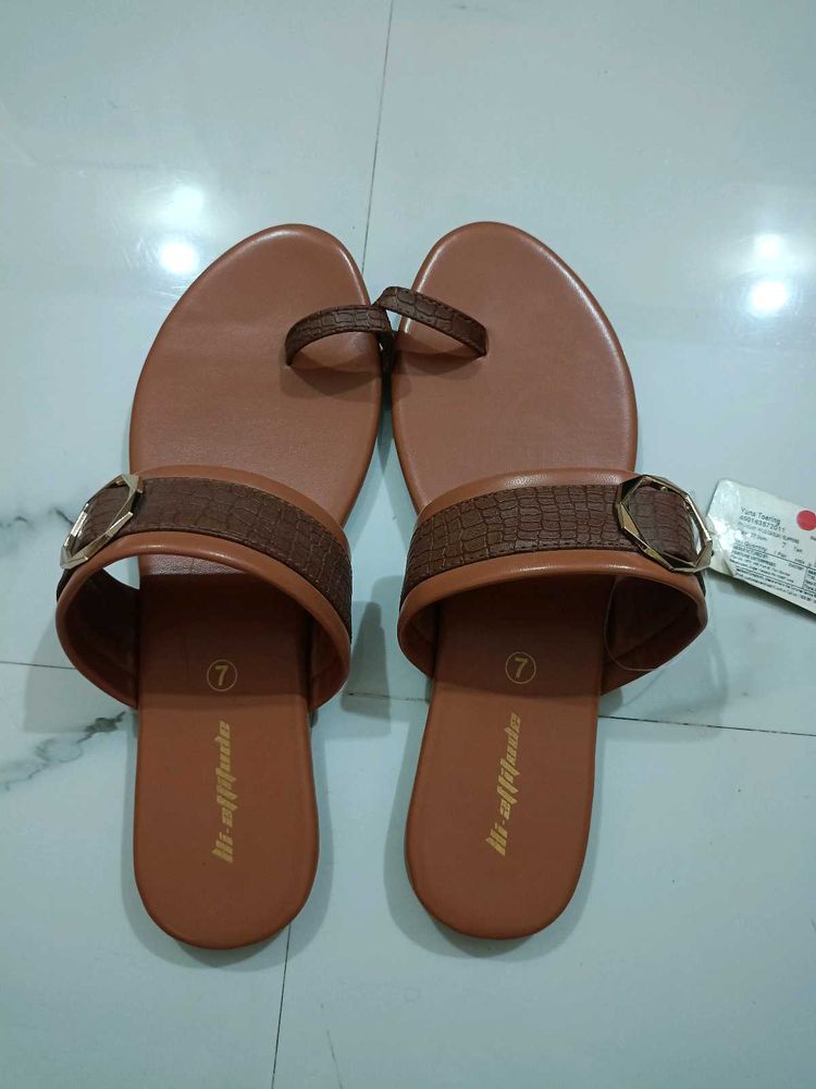 Stylish Brown Flat Sandals