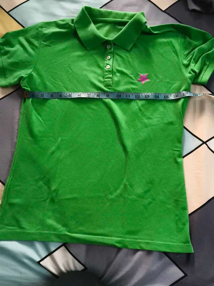 Bright Green Collared Polo t-Shirt