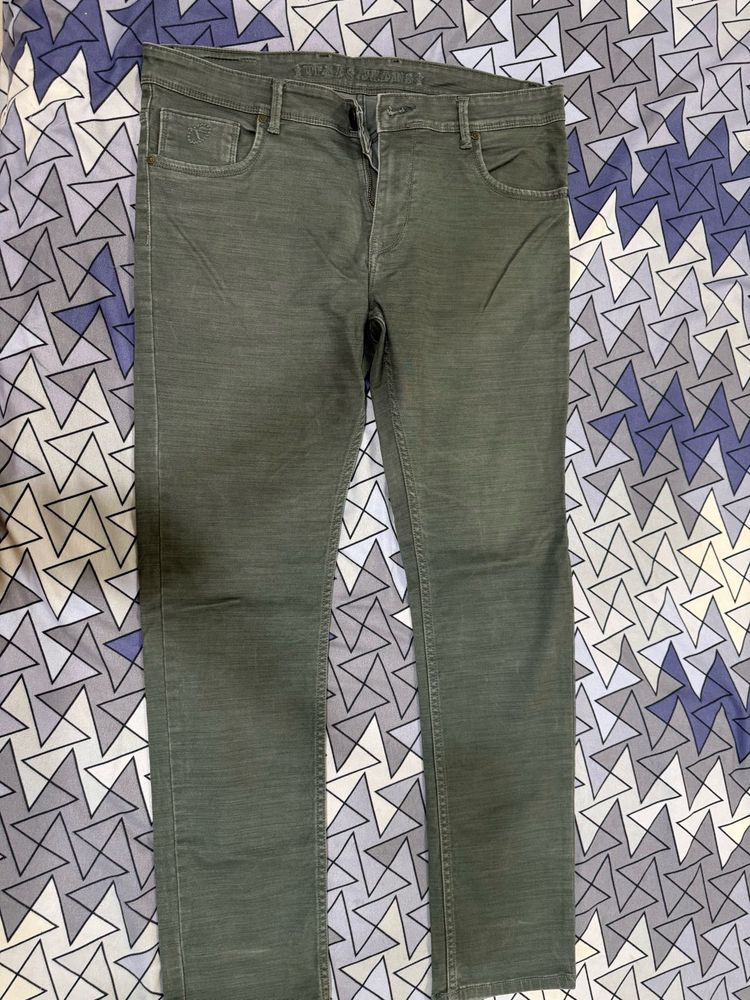 Olive Green Jeans