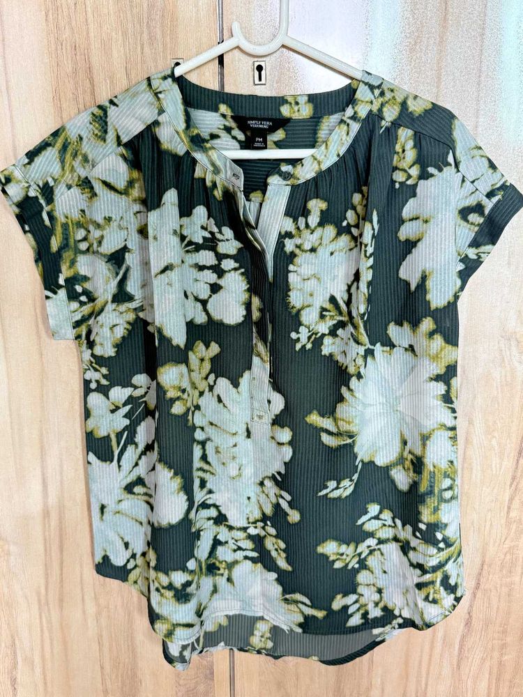 Vera Wang Floral Print Blouse