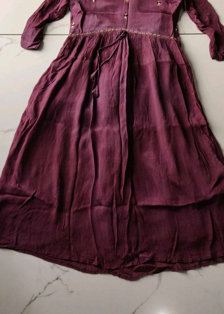 Elegant Mauve Ethnic Dress