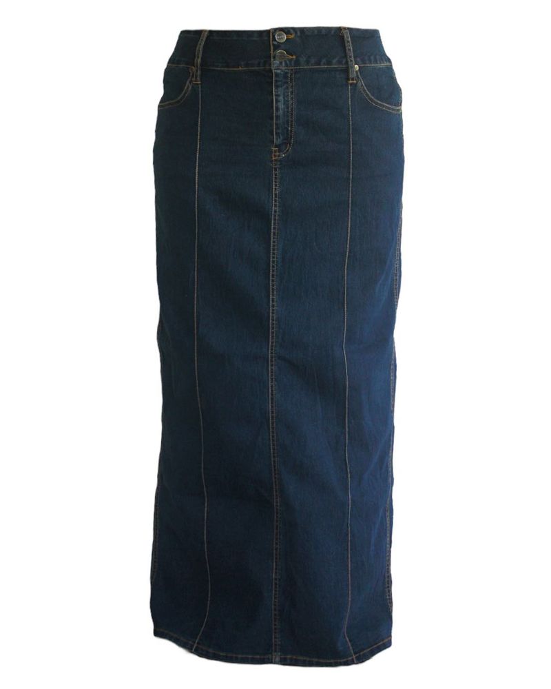 Y2k Denim Maxi Skirt