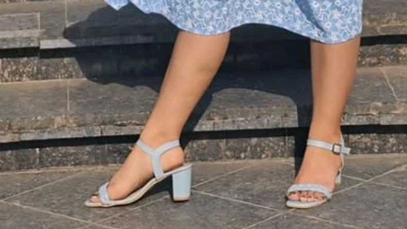 Mochi Blue Block Heel Sandals size 40