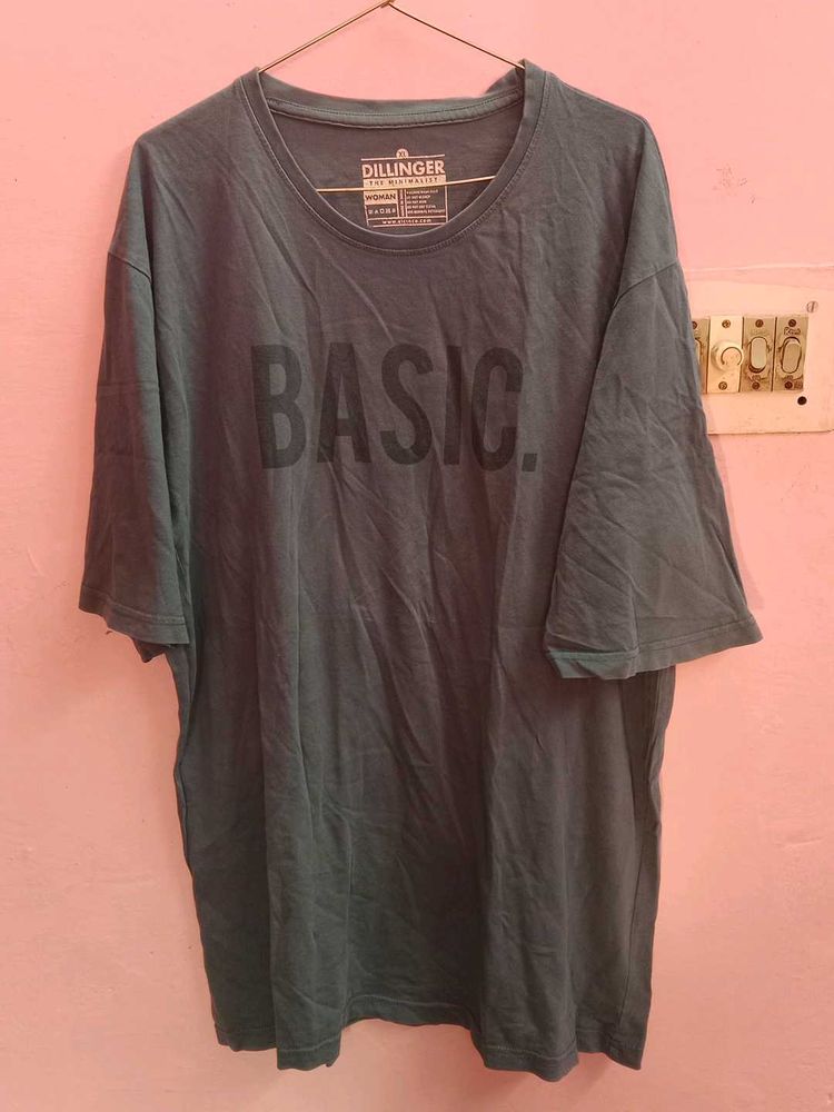 DILLINGER Sea Green Oversized Tshirt