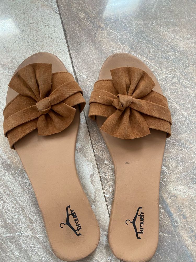 Brown Suede Flats
