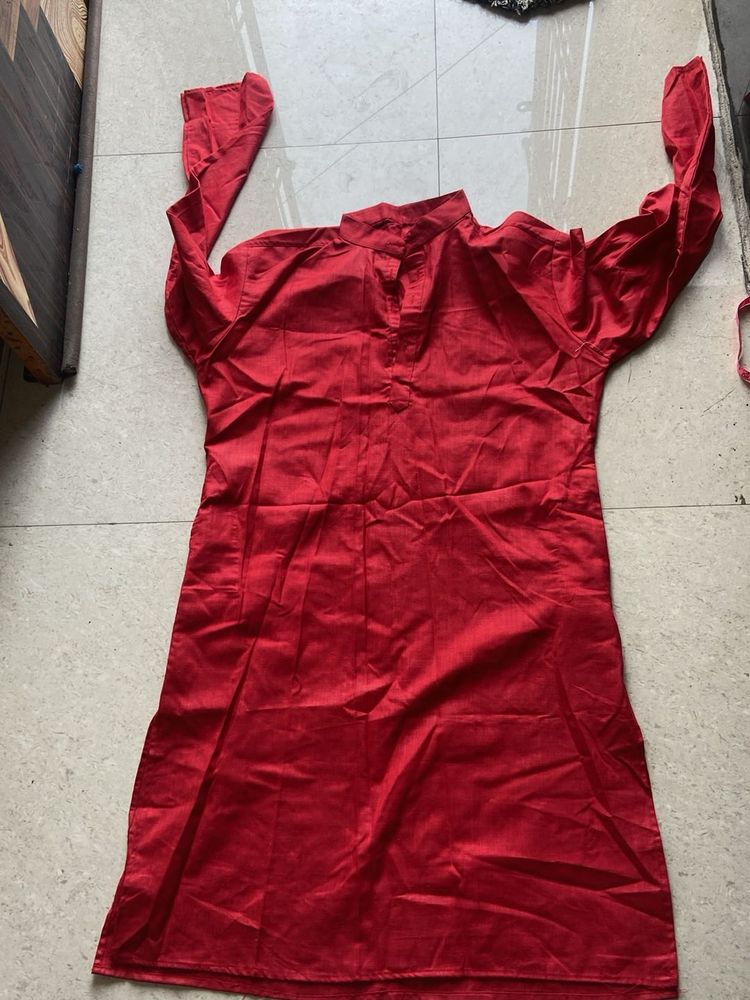 Red Kurta - Ethnic Style