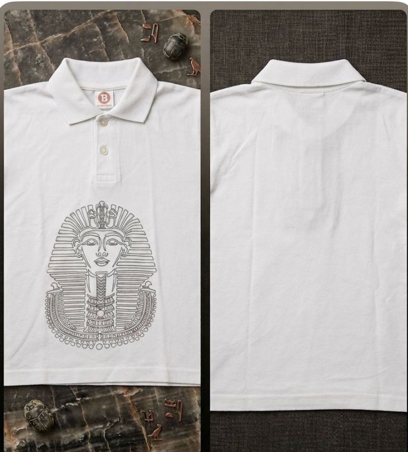 Brand New White  Graphic Polo
