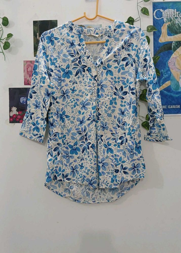 SALE!! Blue Floral Blouse