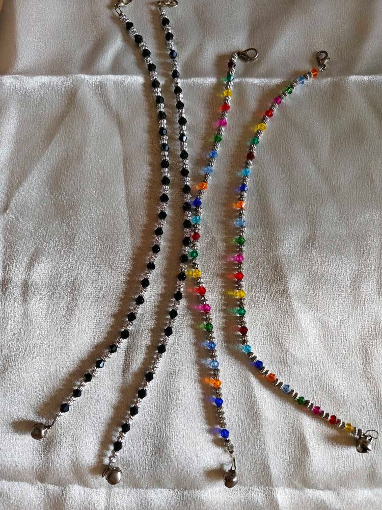 Beaded Anklets with Bells