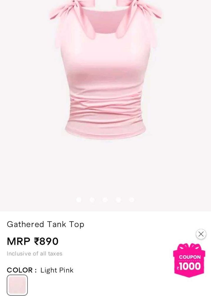 Chic Gathered Tank Top with Tie Shoulders