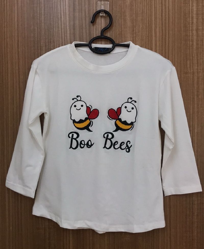 White Boo Bees Graphic T-Shirt