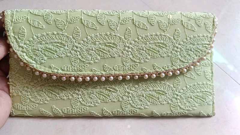 Elegant Embroidered Clutch Bag