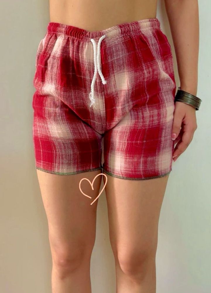 Red Plaid Shorts