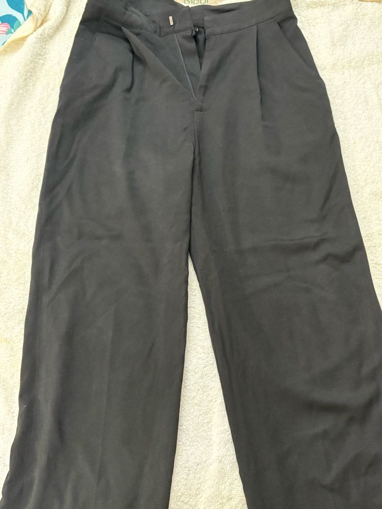 Black Wide-Leg  Formal trouser