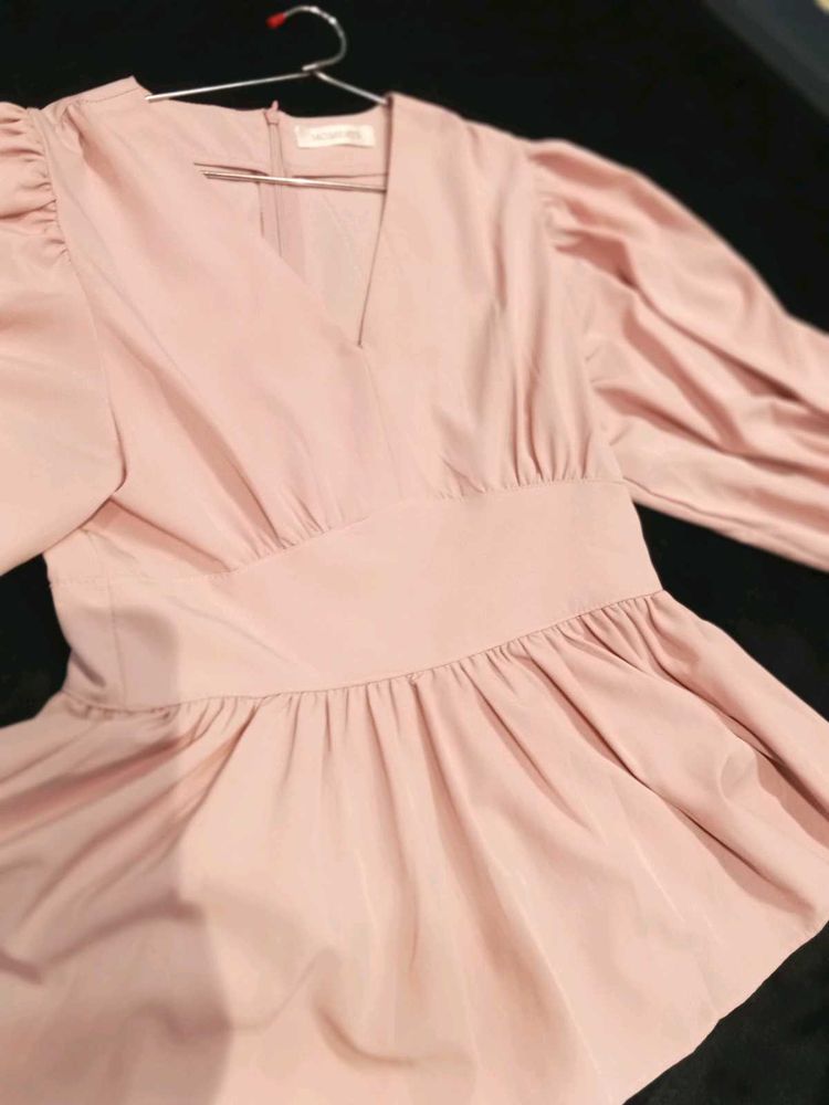 Pink Peplum Top