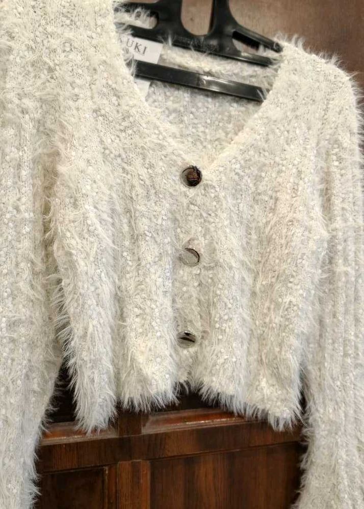 Cozy Fuzzy Button-Up Cardigan