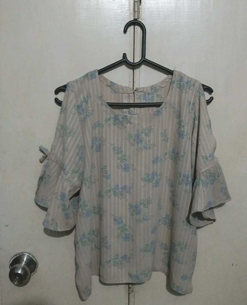 Floral Cold Shoulder Top