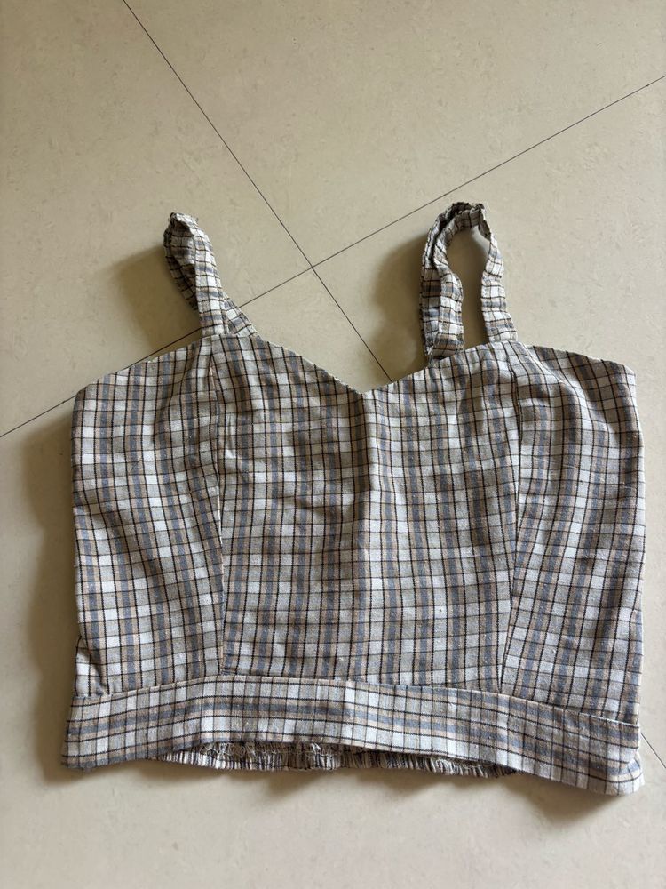 Cute Plaid Crop Top