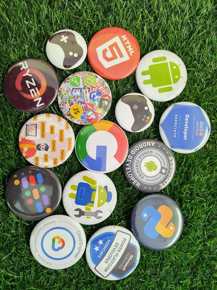Pack Of 15 2 in One Badges