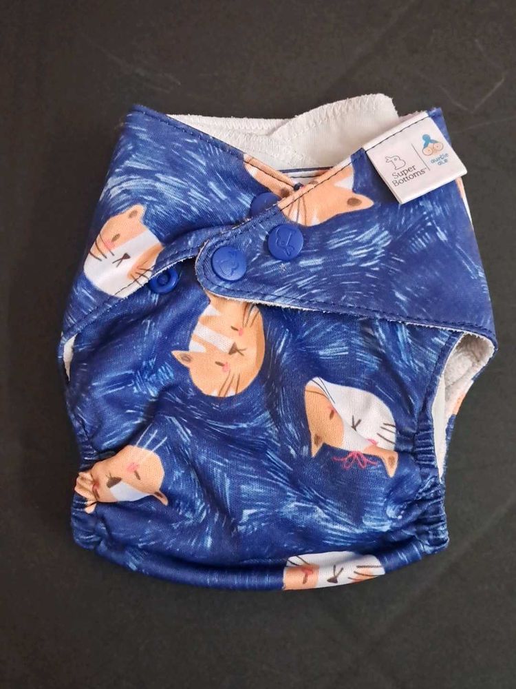 Cute Cat Print Reusable Diaper