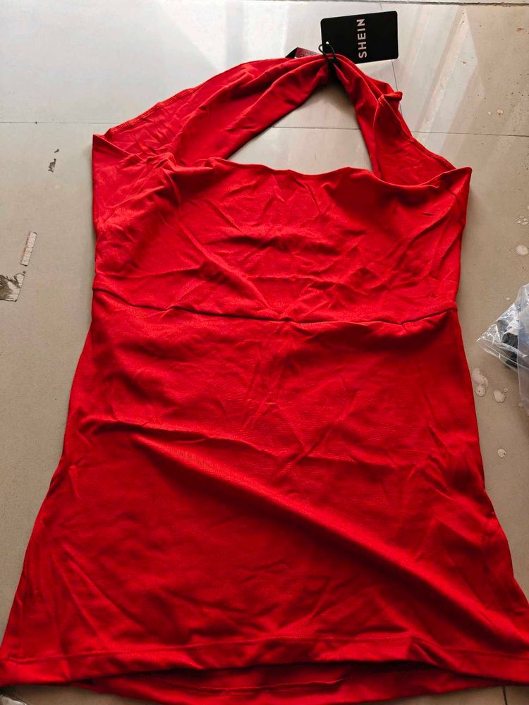 Red Halter Neck Top
