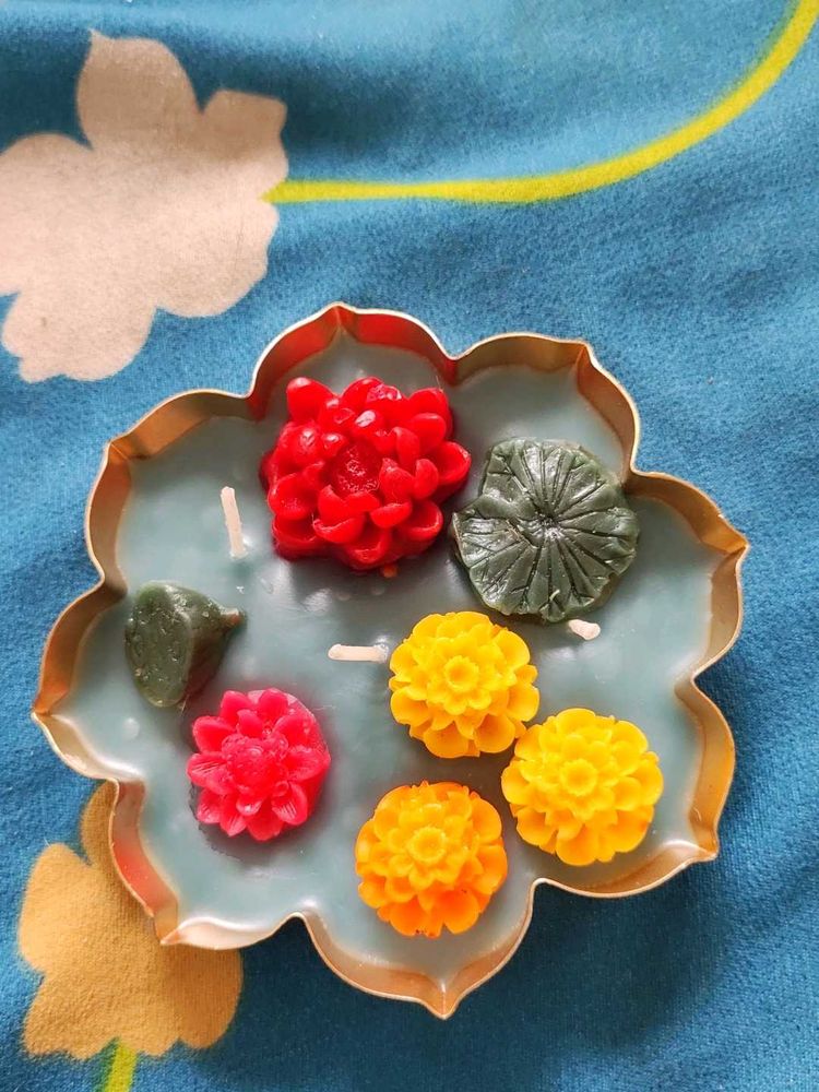 Decorative scented Candles marigold lotus u