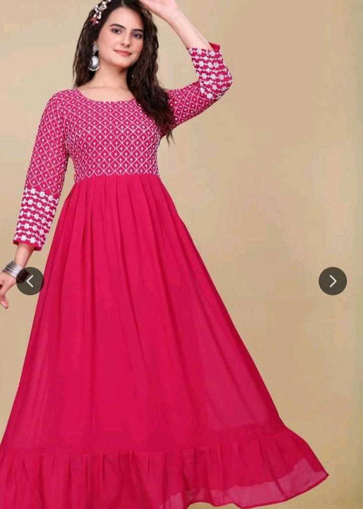 Beautiful Pink Ethnic Gown
