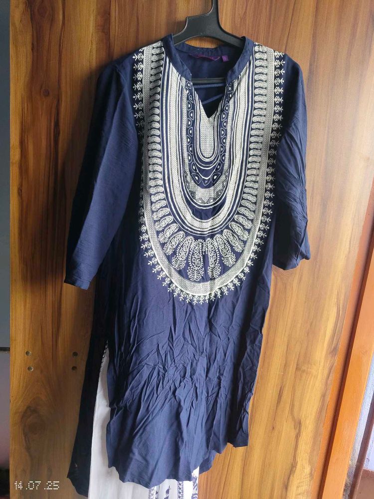 High Low Kurta &amp; Skirt Set